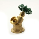 3/4" FIP x 3/4" GHT Brass Flanged Sillcock Valve