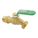 1/2" MIP x 1/2" Sweat x 3/4" MHT No-Kink 1/4 Turn Hose Bibb