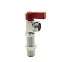 1/2" Quarter Turn Washing Machine Valve- Long Shank - RED (WM75LQTR)