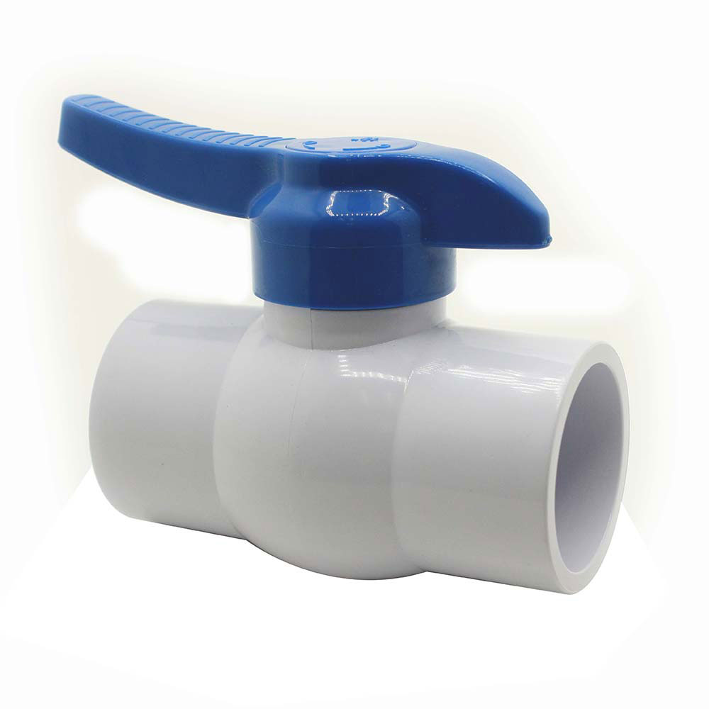 4" Slip PVC Ball Valve - Blue Handle (Heavy-Duty)