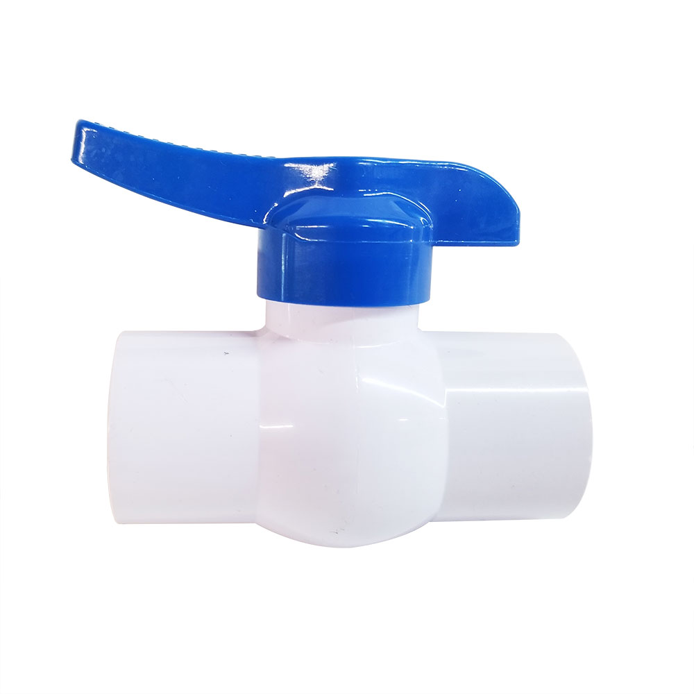 4" Threaded PVC Ball Valve - Blue Handle (Heavy-Duty)