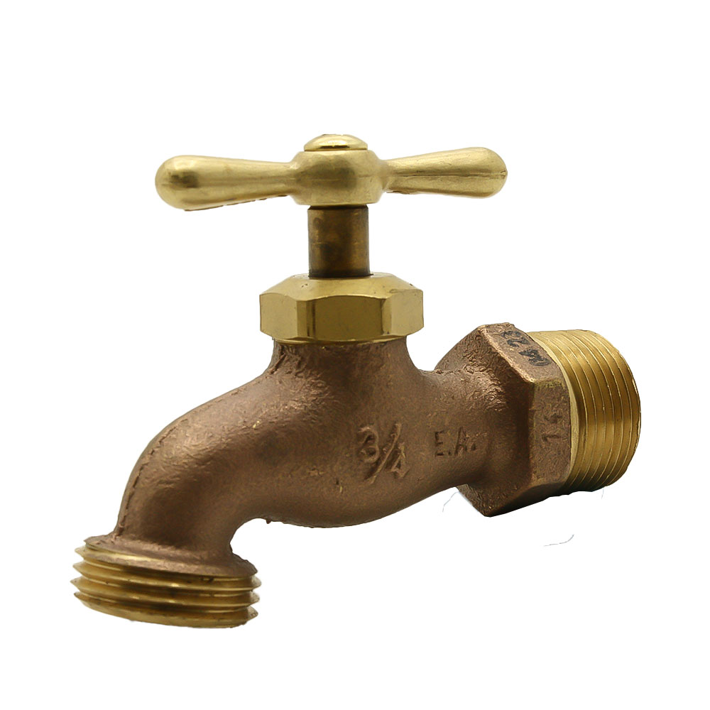 3/4" MIP x 3/4" GHT SSS Brass Hose Bibb