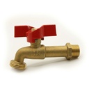 1/2" MIP x 3/4" GHT  1/4 Turn SOT Hose Bibb - Economy