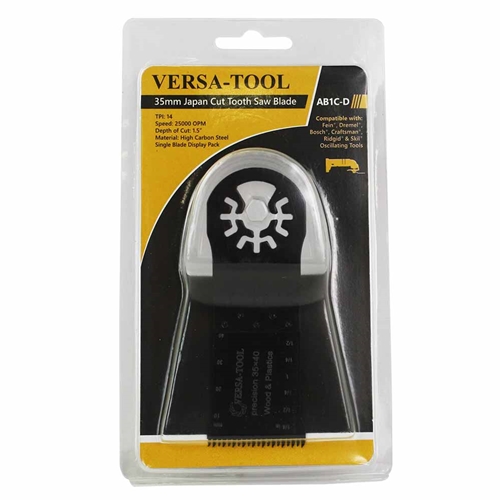 35mm Japan tooth Wood Blade for oscillating tools. Compatible with Fein Multimaster, Craftsman, Ridgid tools- Single Display Pack