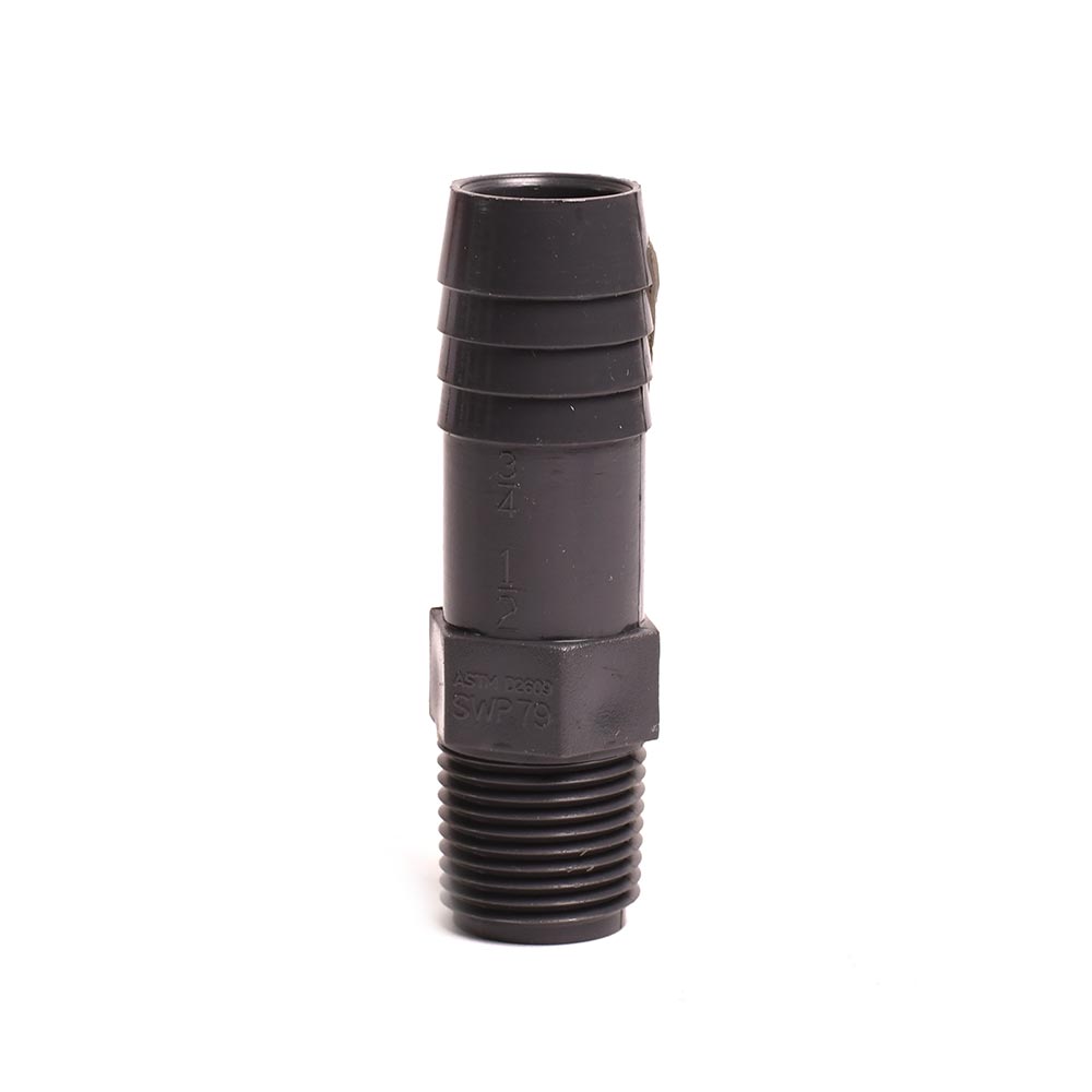 1/2" Male x 3/4" Poly Insert Reducer Adapter