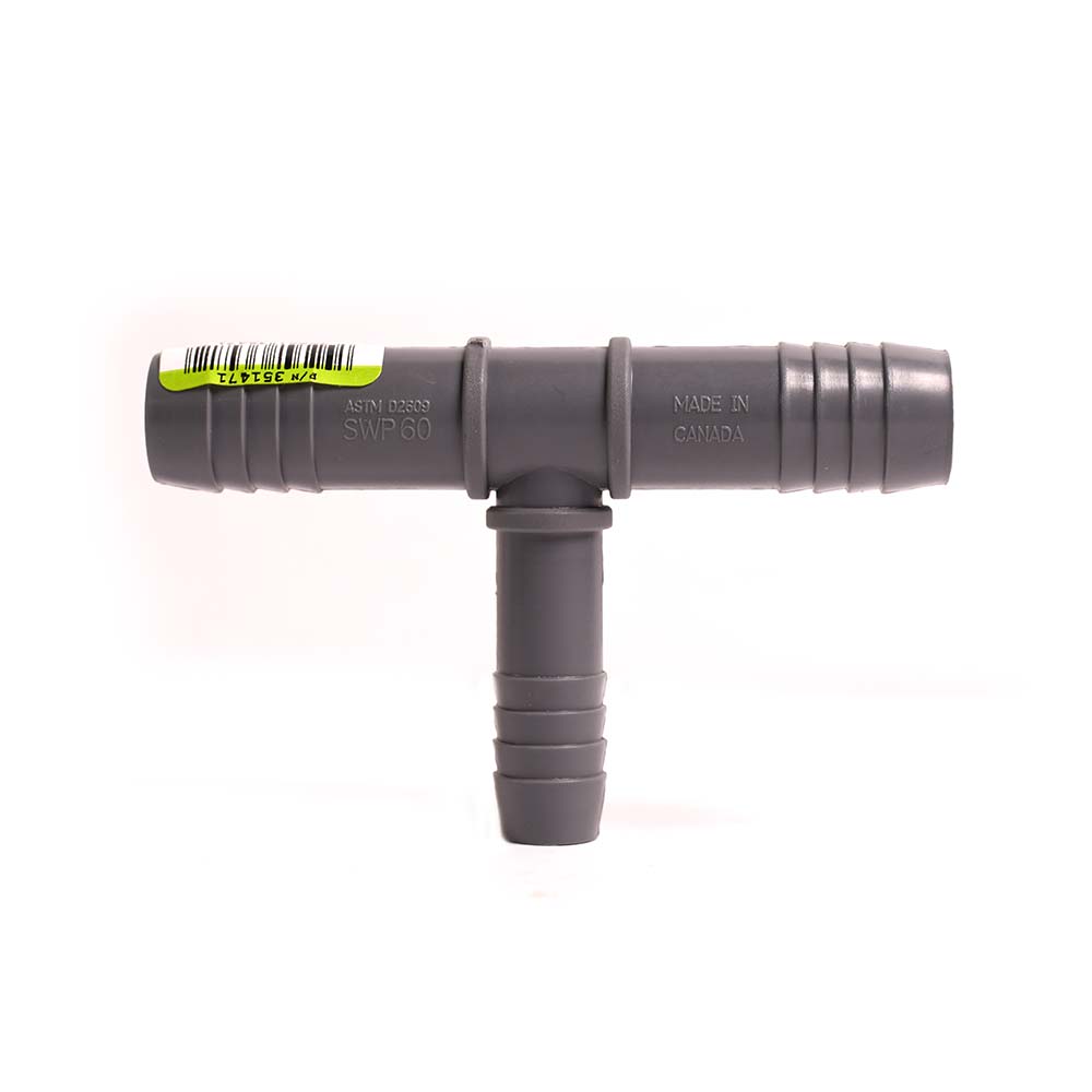 1" x 1" x 1/2" Poly Insert Reducer Tee