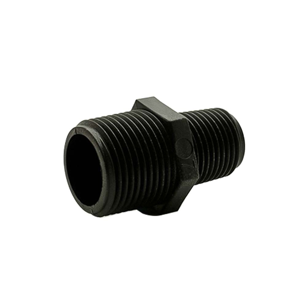 1/2" X 3/4" Poly Hex Nipple