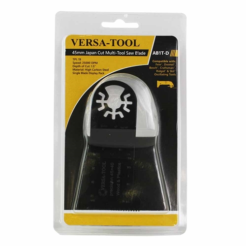 45mm HCS Japan Cut Multi-Tool Saw Blade Fits Fein Multimaster, Dremel, Bosch, Craftsman, Ridgid Oscillating Tools - Single Display Pack