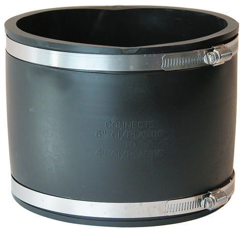 P1056-66 6" Cast Iron or Plastic to 6" Cast Iron or Plastic Flexible Repair Reducer Coupling
