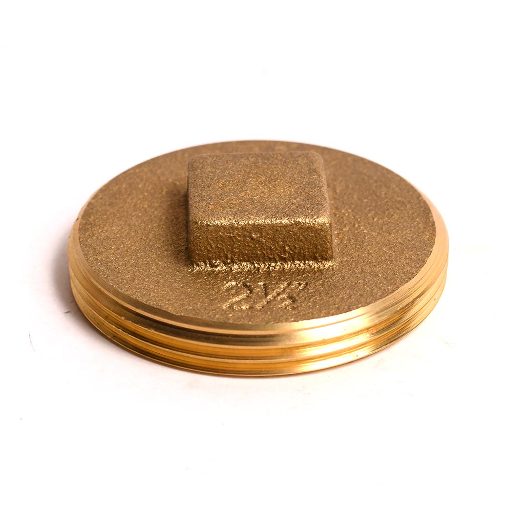 2-1/2" Brass Square Head Cleanout Plug