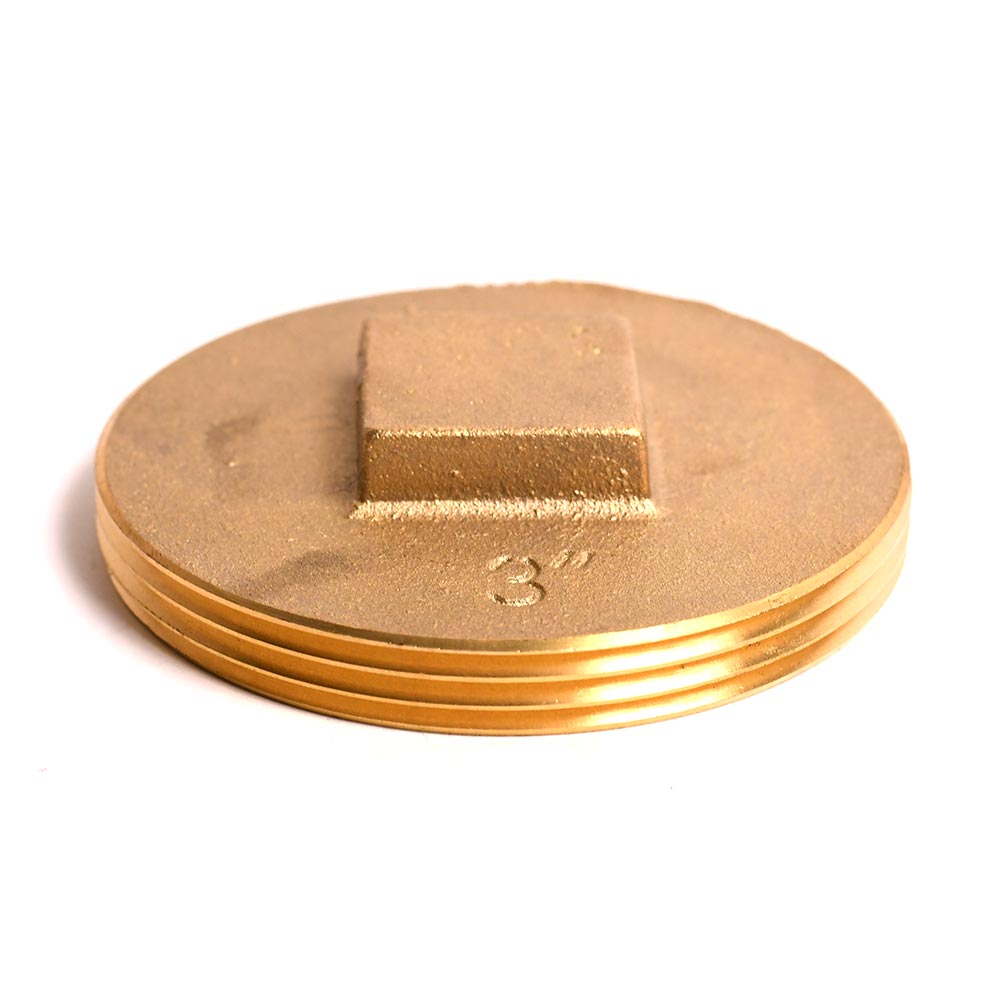 3" Brass Square Head Cleanout Plug