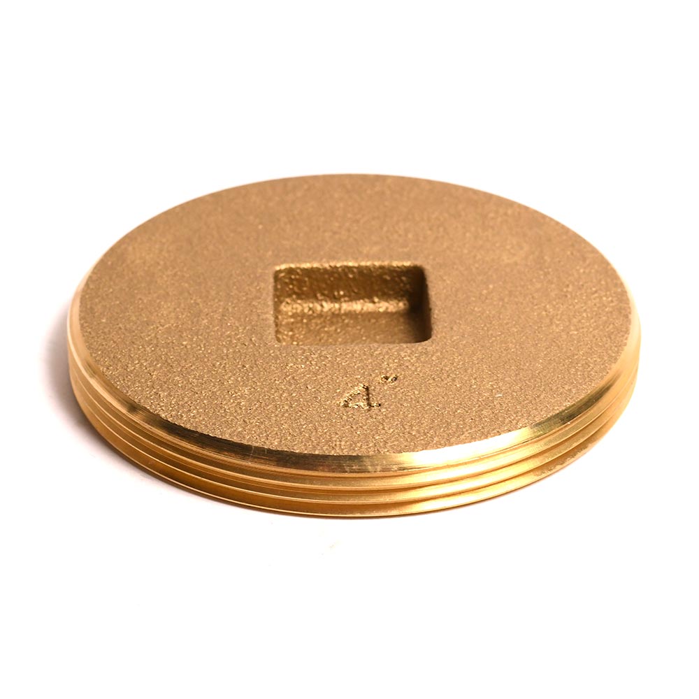 4" Brass Countersunk Cleanout Plug