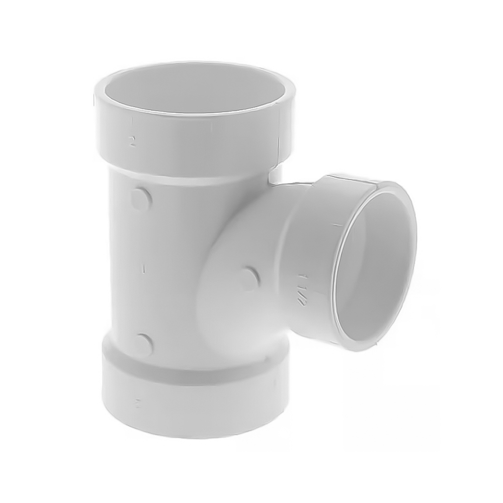 4" x 4" x 3" PVC DWV Reducing Sanitary Tee (ALL HUB)
