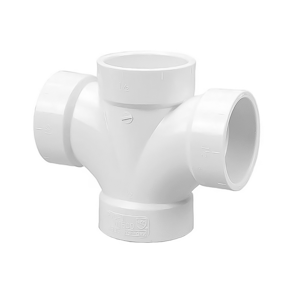 2" PVC DWV Double Sanitary Tee (ALL HUB)