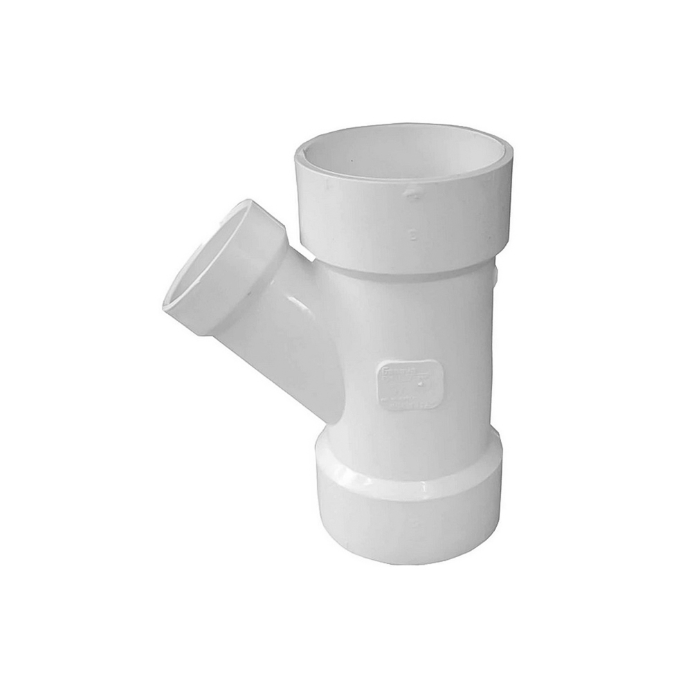 4" x 4" x 3" PVC DWV Reducing Wye (ALL HUB)