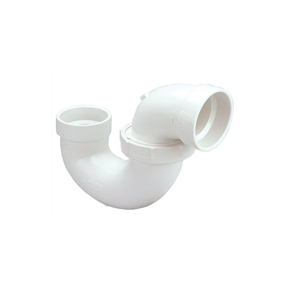 1-1/2" PVC DWV Trap with Union & Cleanout
