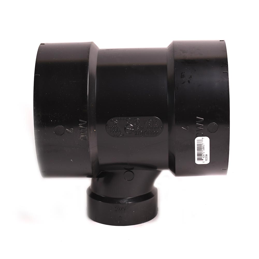92134 4" X 4" X 2" ABS Sanitary Reducing Tee