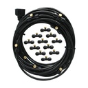 Patio Misting Kit, 10M Outdoor Cooling Mist System with Nozzles for Patios, Gardens, Greenhouses, and Pergolas