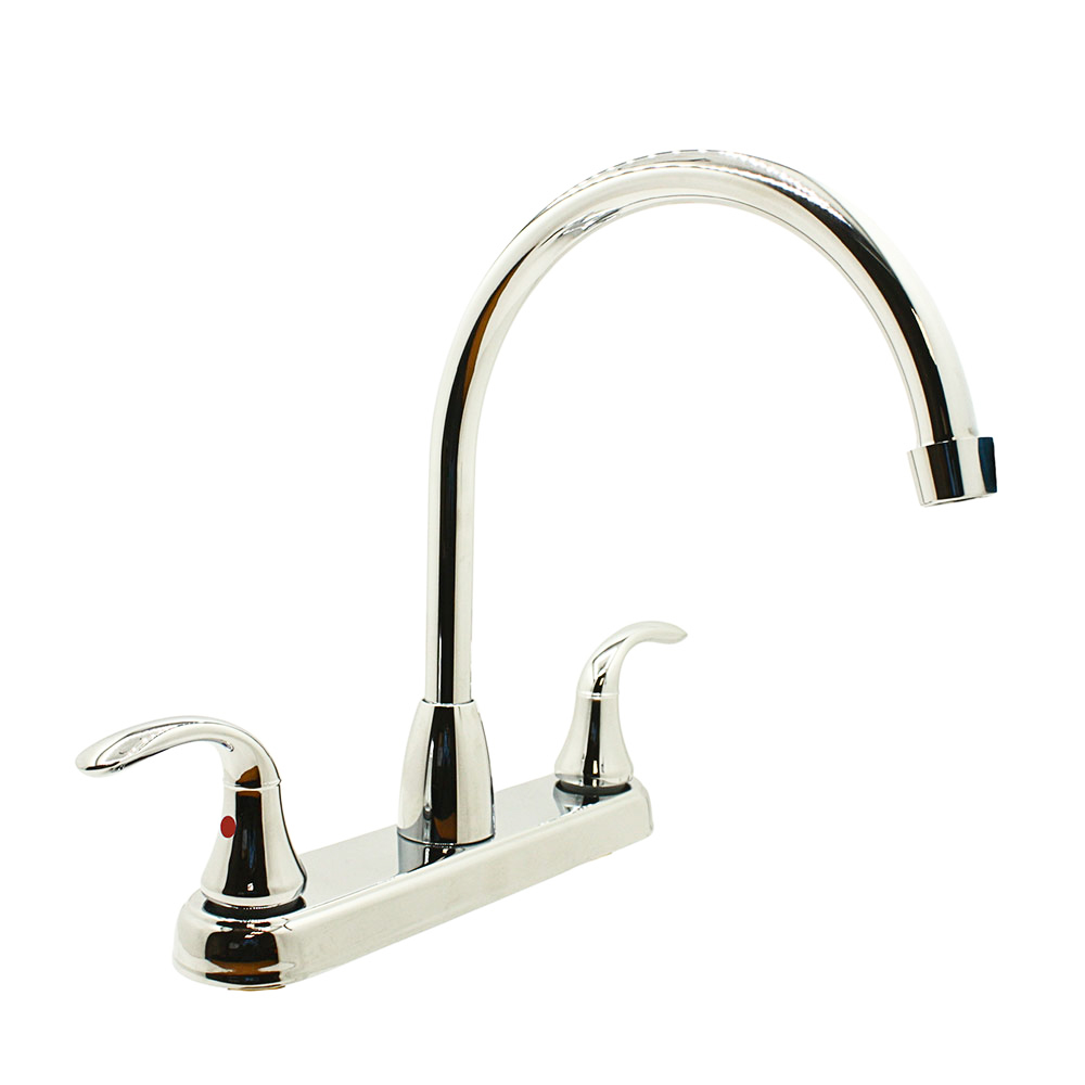 High-Arc 2-Handle Standard Kitchen Faucet - Brilliant Chrome