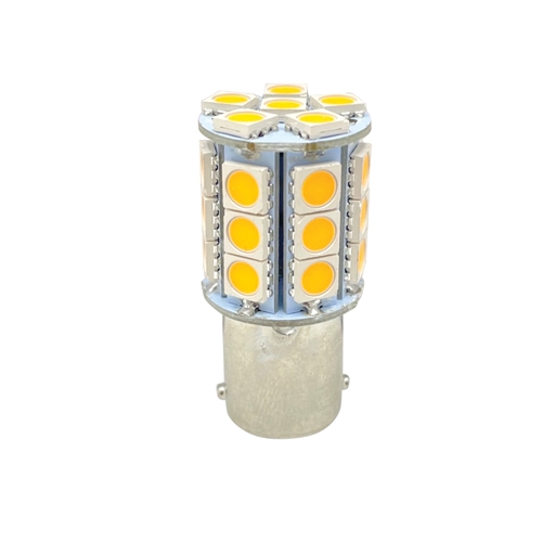 Boat and RV LED Light Bulb - 27LED 12V 250 Lumens 4.5W Amber - 1/Display Pack