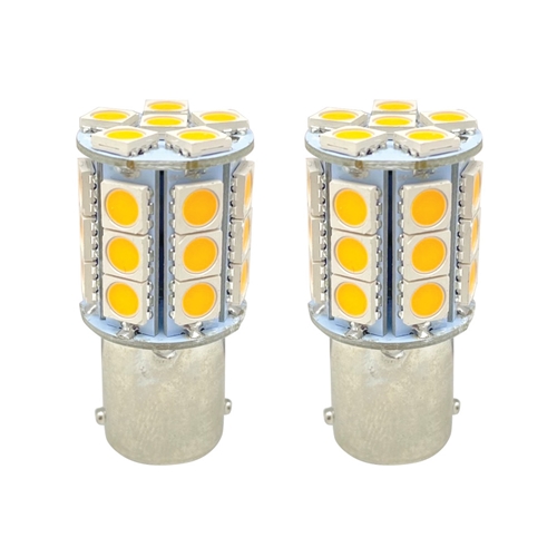 Boat and RV LED Light Bulb - 27LED 12V 250 Lumens 4.5W Amber - 2/Display Pack