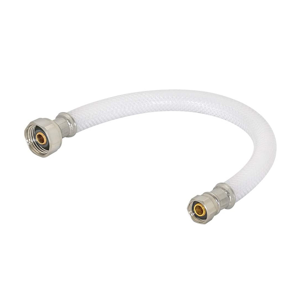 1/2" Comp x 1/2" FIP x 12" Long Flexible Braided PVC Faucet Riser