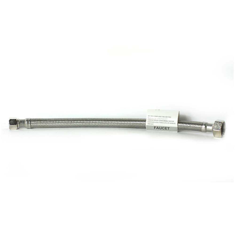 3/8" Comp x 1/2" FIP x 16" Long Stainless Steel Faucet Riser