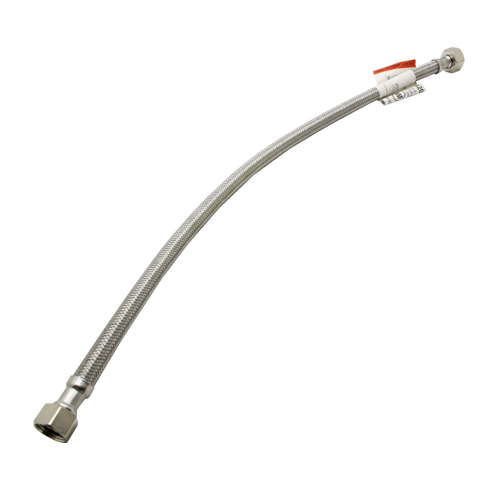 1/2" Comp x 1/2" FIP x 20" Long Stainless Steel Faucet Riser