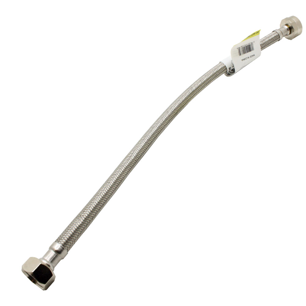 1/2" FIP x 7/8" Ballcock x 16" Long Stainless Steel Toilet Riser