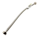 1/2" FIP x 7/8" Ballcock x 16" Long Stainless Steel Toilet Riser