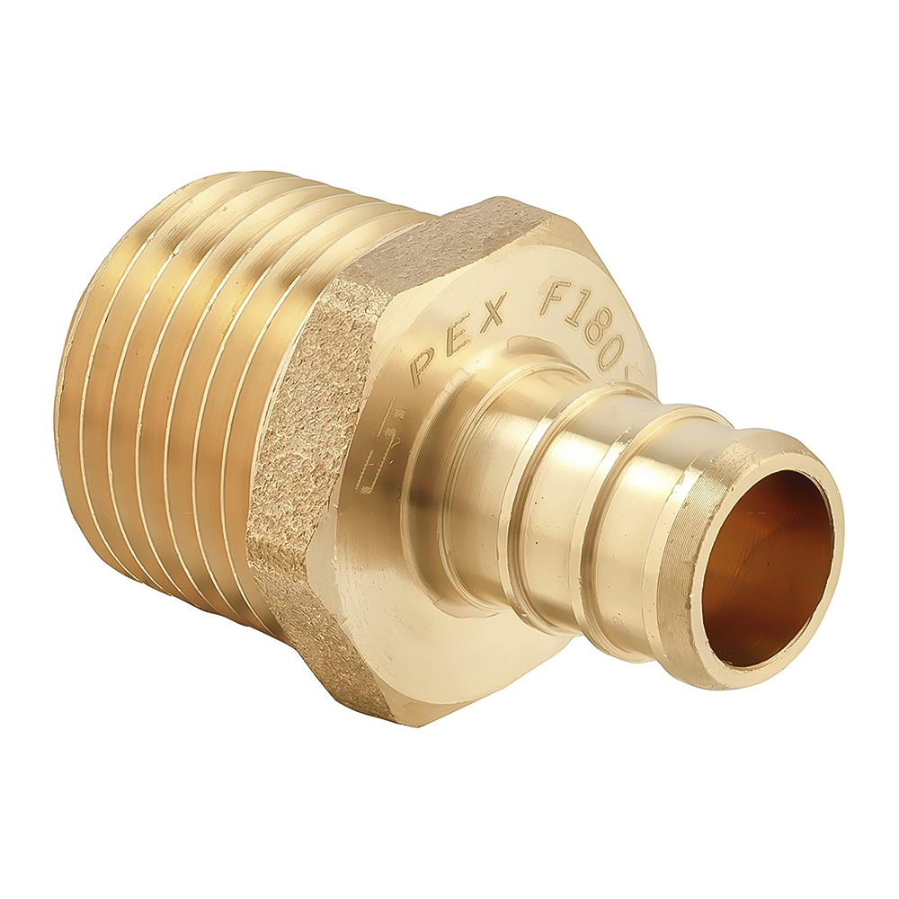3/4" x 1/2" Brass Male Adapter F1807 x MPT Lead Free - (PEX B)