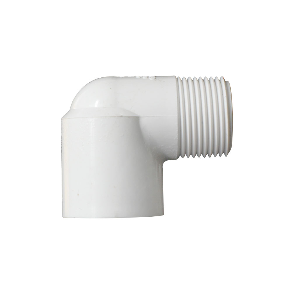 1" Male Thread x Female Slip PVC 90 Street Elbow SCH40