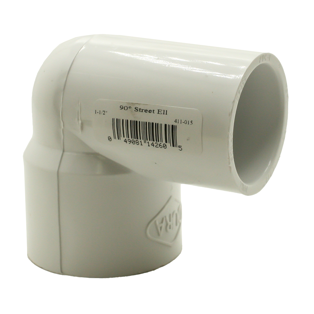 1-1/4" Spigot x Female Thread PVC 90 Street Elbow SCH40