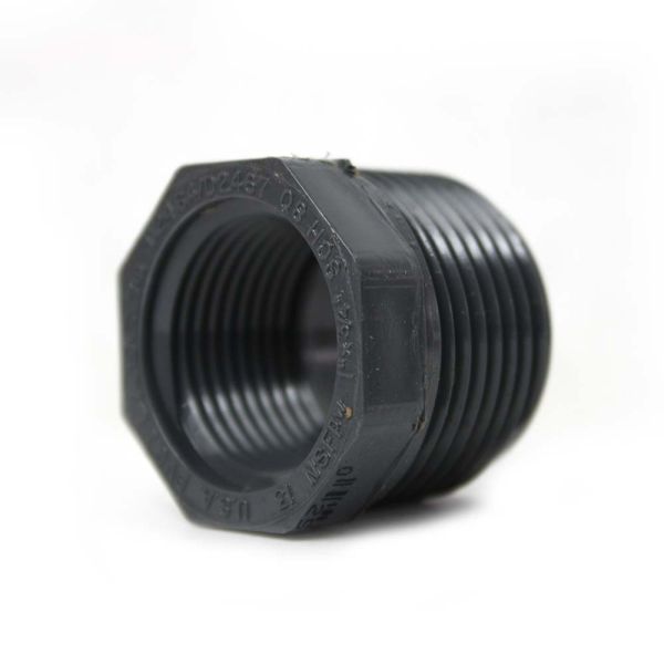 1-1/4" x 1" Slip x Threaded PVC Bushing SCH80