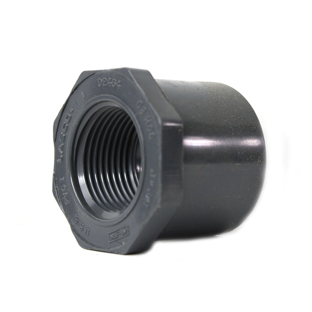 1-1/2" x 1" Slip x Threaded PVC Bushing SCH80