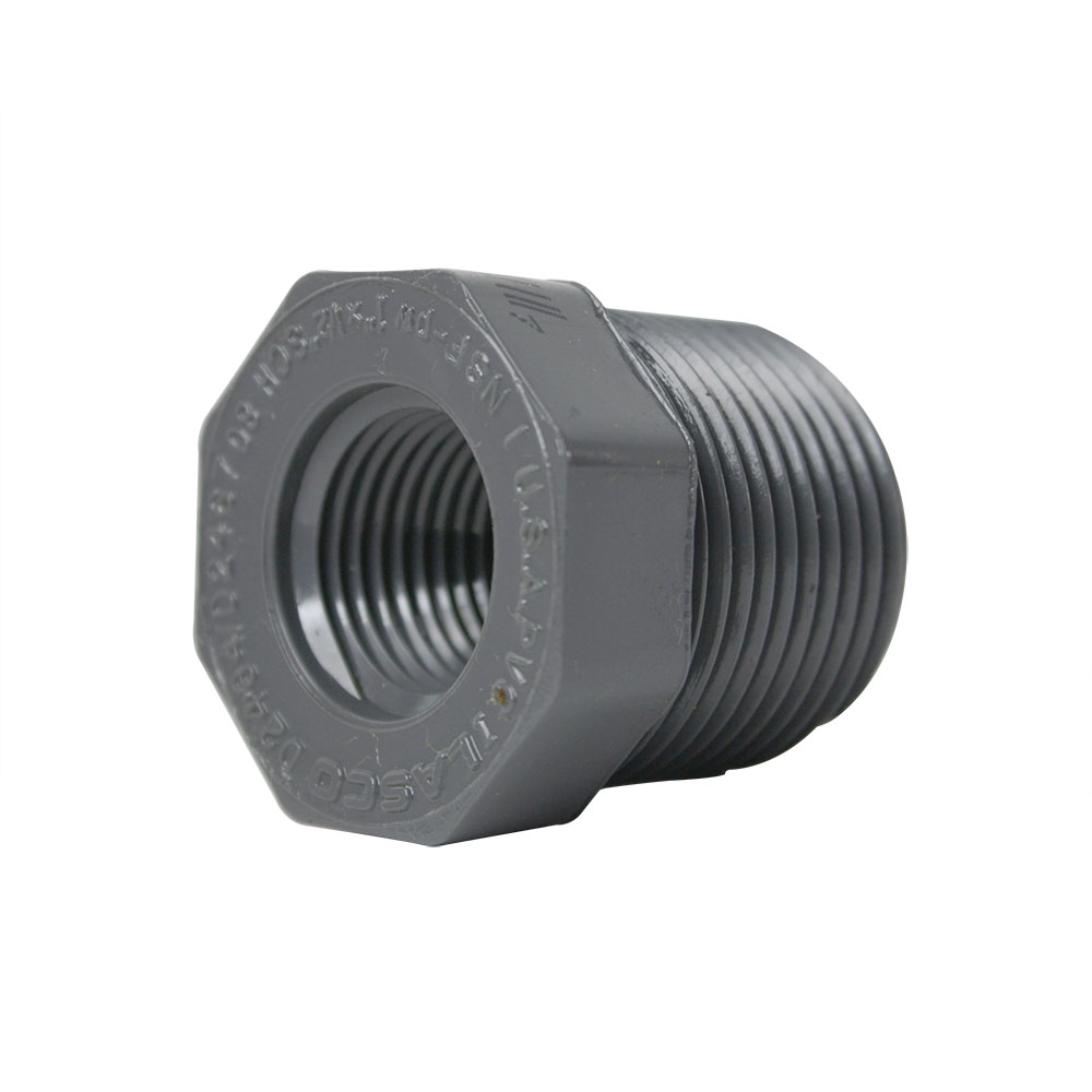 3/4" x 1/2" Threaded x Threaded PVC Bushing SCH80
