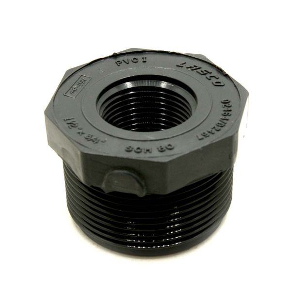 1-1/2" x 1-1/4" Threaded x Threaded PVC Bushing SCH80