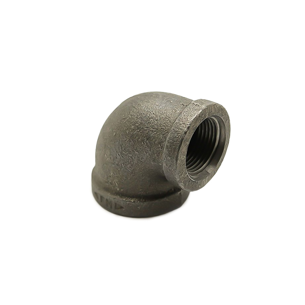 3/4" X 1/2"  Black Steel 90 Reducing Elbow