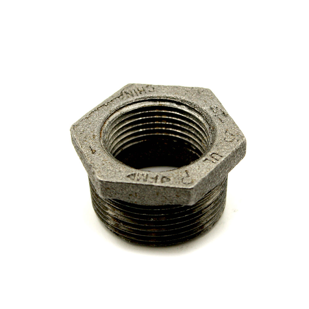 1-1/2" X 3/4"  Black Steel Bushing  