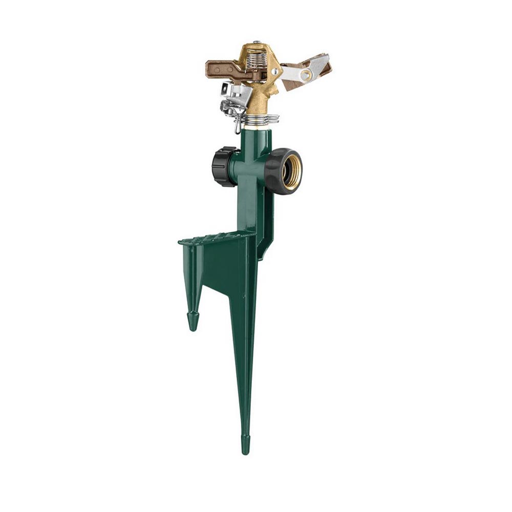 58214N Brass Impact Sprinkler On Step Spike