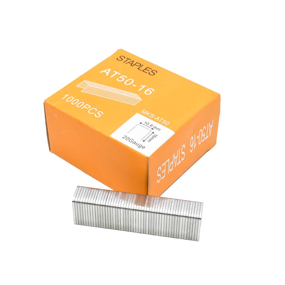 T50 5/8-Inch Leg Length x 3/8-Inch Crown Galvanized Fine Wire Steel Staples (1,000-Pack)
