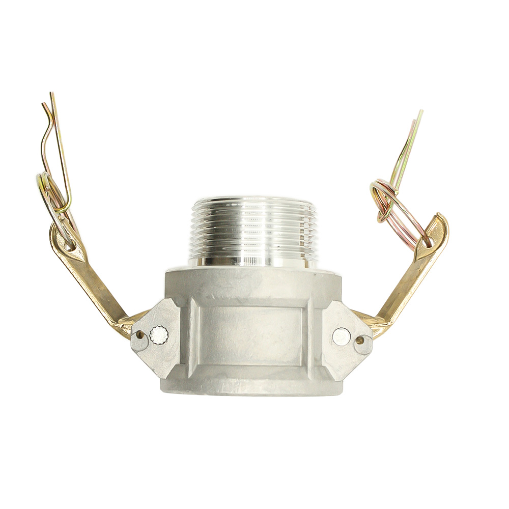 2-1/2" Female Camlock Coupler x 2-1/2" Male NPT Aluminum Fitting with Brass Handles - Style B