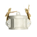 4" Aluminum Camlock Dust Cap with Brass Handles