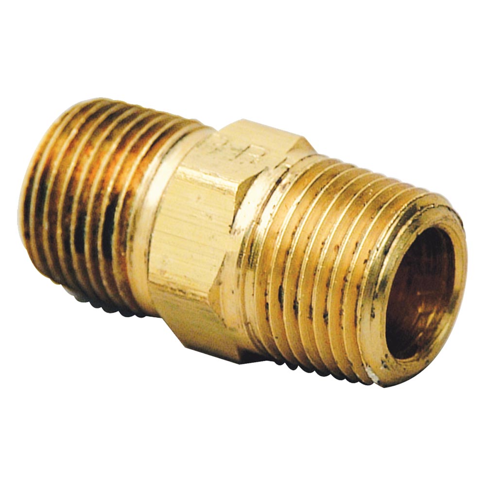 3/8" X 1/4" Brass Hex Reducer Nipple