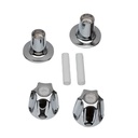 Tub/Shower 2-Handle Remodeling Trim Kit for Price Pfister Verve Style - Metal Handles (HOT/COLD), Chrome Plated Flanges with Nipples