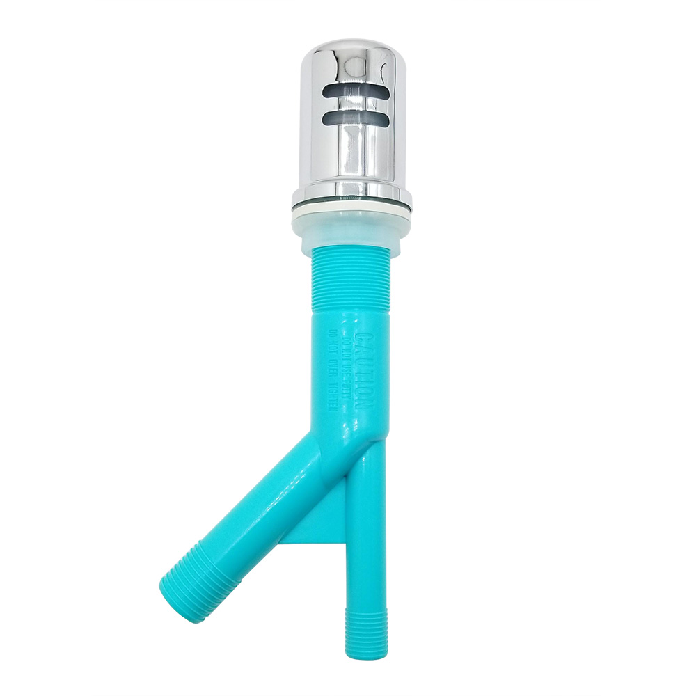 CD4P Green Plastic Air Gap with Brass Chrome Cap 