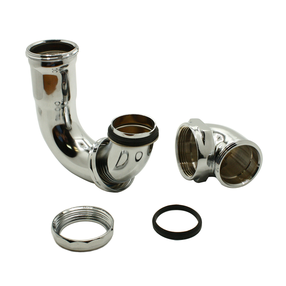 1-1/2" Chrome Plated Brass Sink Trap with Cast Elbow - 17 Gauge (9411009)