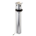 22 Gauge 1-1/4 in. x 8 in. Chrome Plated Brass Lavatory P.O. Plug with Chain & Stopper – (1 Piece)