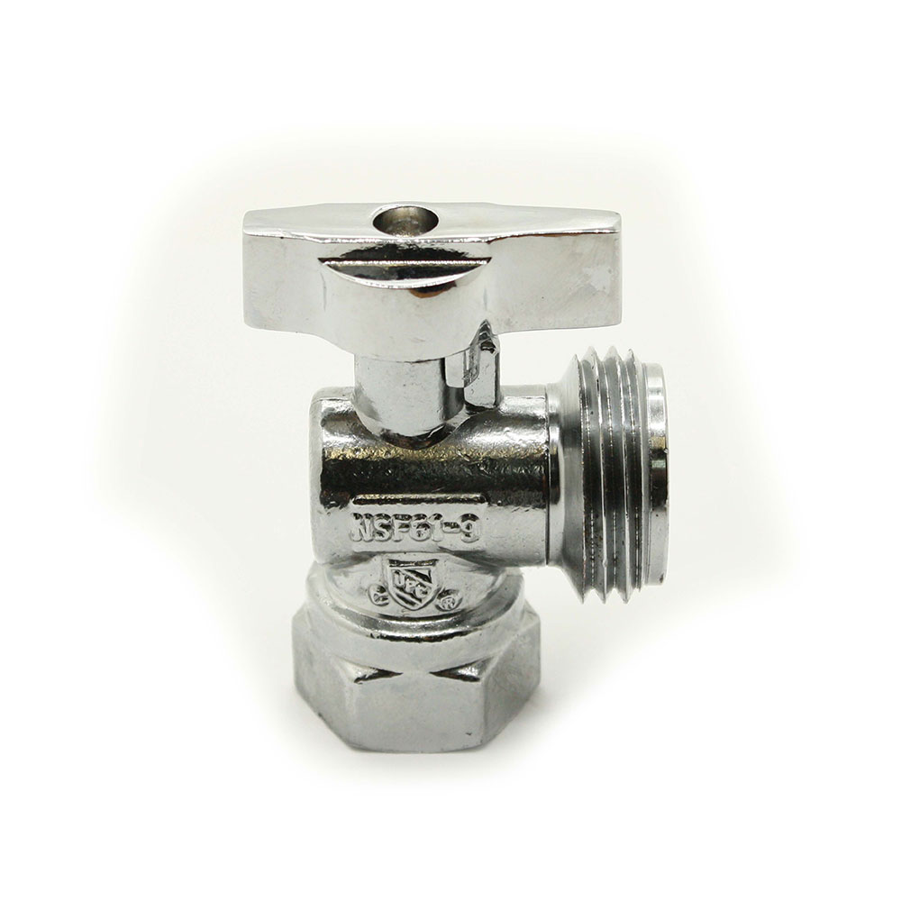 1/4 Turn Angle Stop Valve 1/2"FIP x 3/4" Male GHT