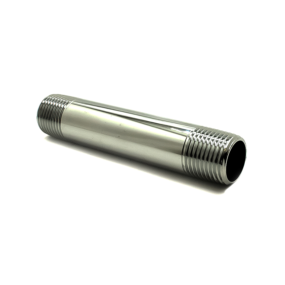 1/2" x 6" Chrome Plated Brass Nipple